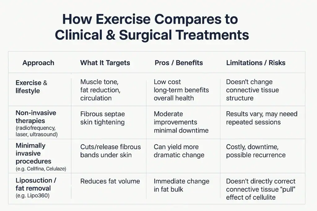 Sculpting Your Bum: Can Toning Exercises Really Reduce Cellulite? 2 How exercise compares to treatments from Lipo 360 Ayr