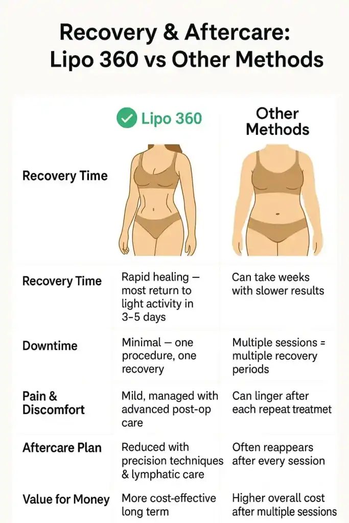 Recovery and Aftercare for Fat-Dissolving Surgery 2 Table to show fat dissolving injection aftercare Ayr